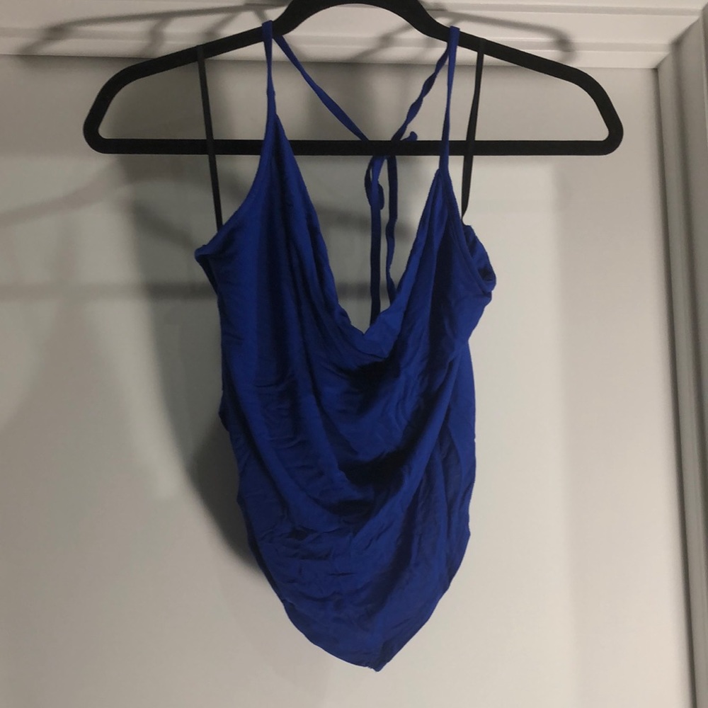 Royal blue halter top